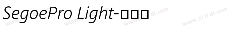SegoePro Light字体转换